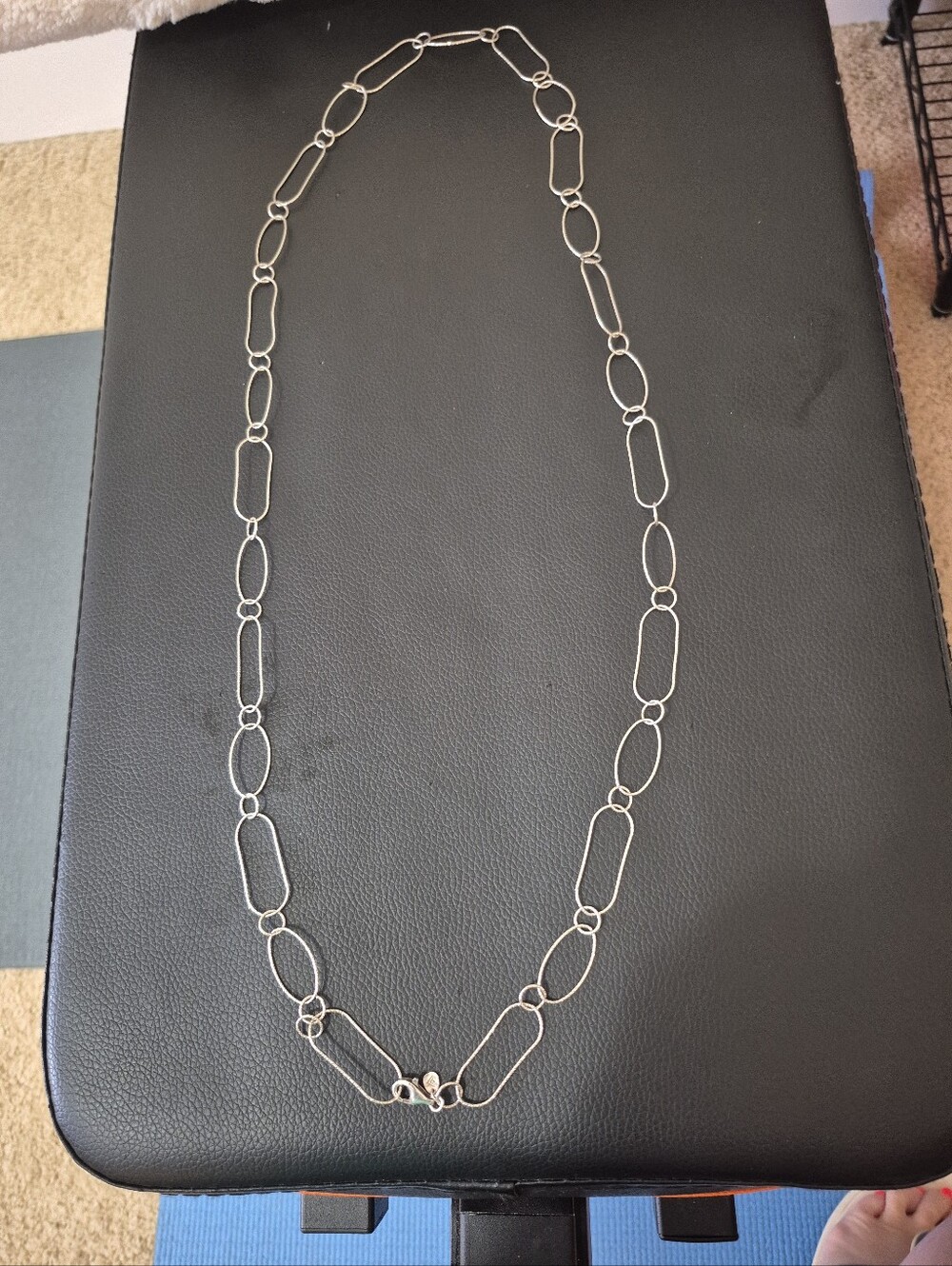 Silpada necklace Sterling Silver 925  Lasting Impression Sparkly Chain 34' Long